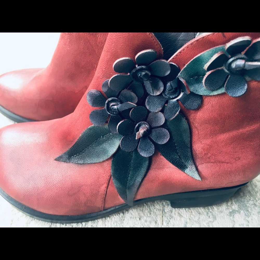 Socofy Leather Booties 40